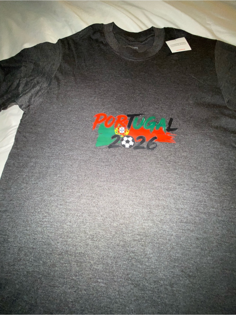 Portugal 2026 Graphic  Tee - Charcoal small unisex